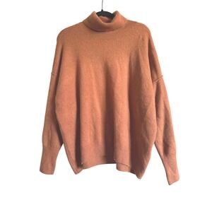 Vince Camuto Turtleneck Sweater‎ Women's Large L Pullover Copper Brown Knit